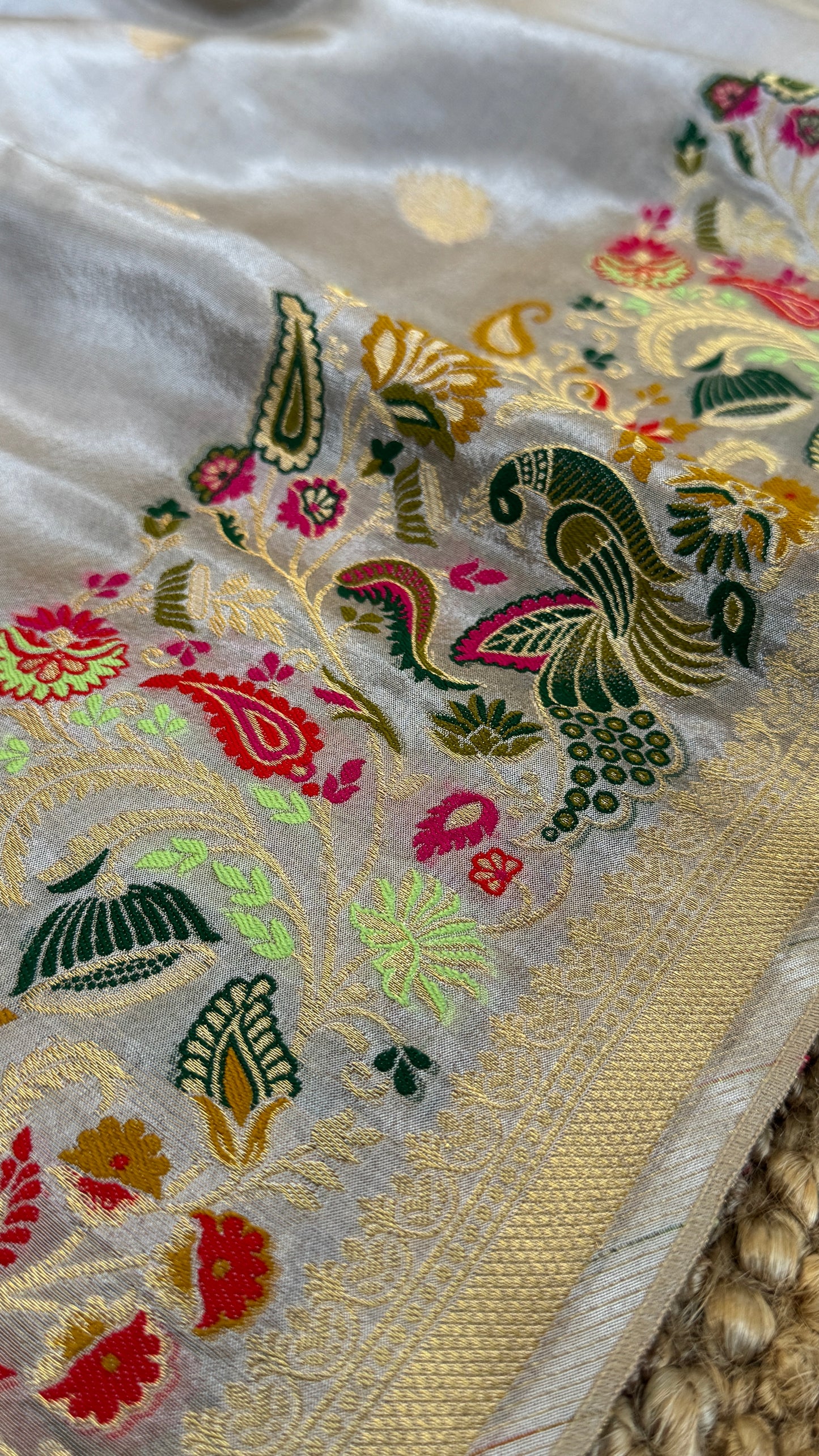 Soft Tissue Silk Saree – Light Grey