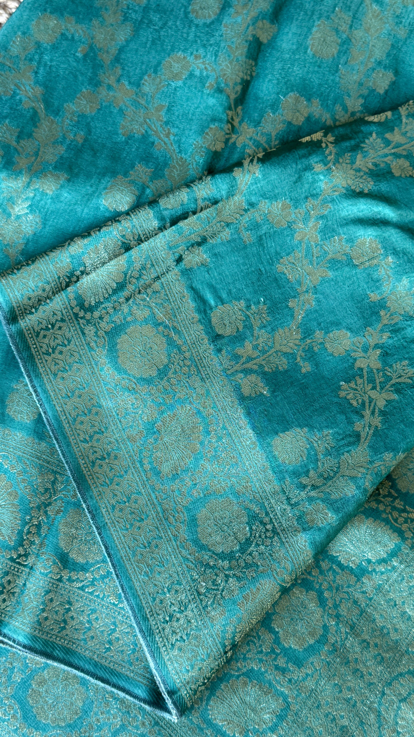 Munga Silk Banarasi Sarees - Aqua Blue