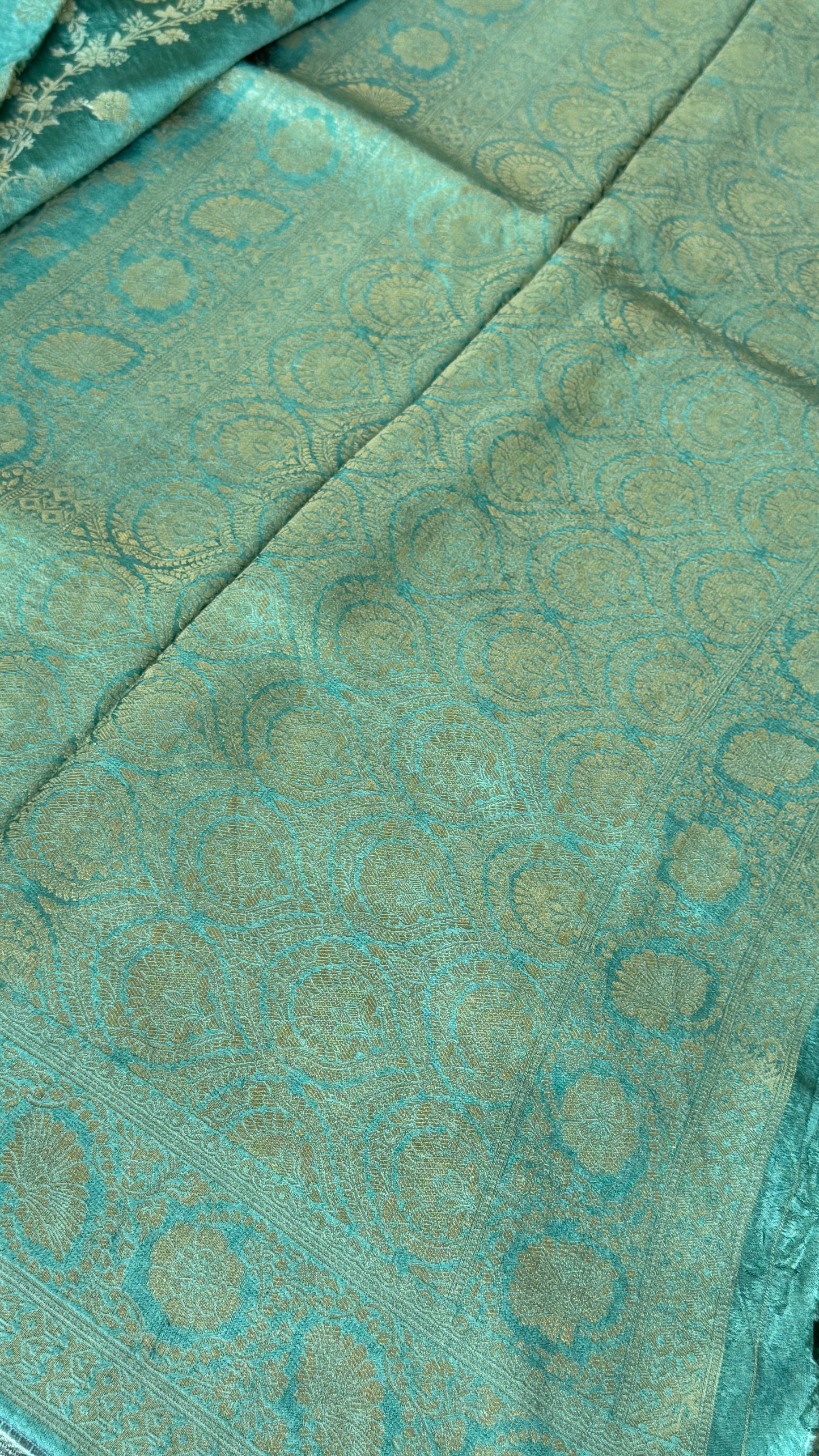 Munga Silk Banarasi Sarees - Aqua Blue