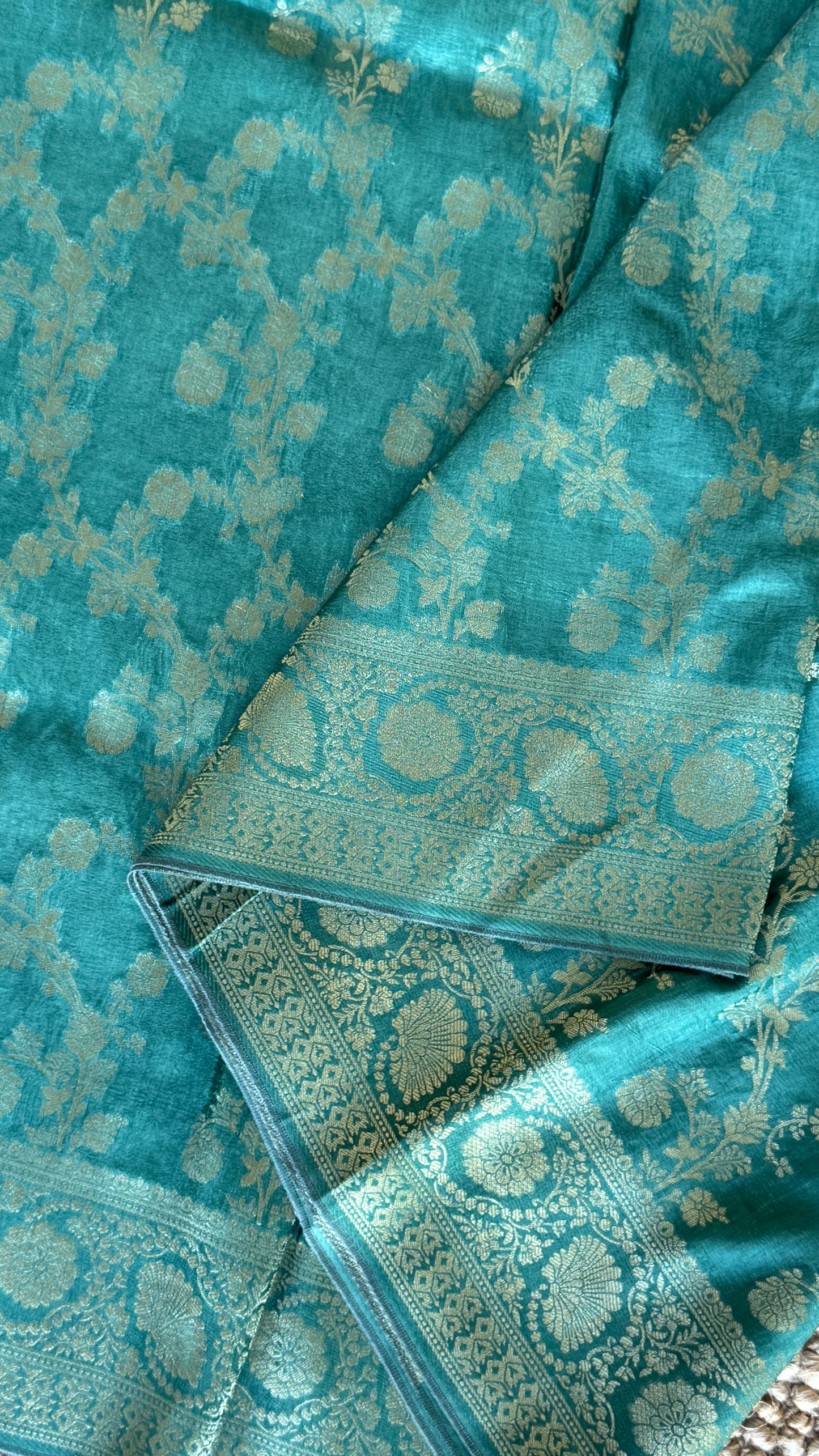Munga Silk Banarasi Sarees - Aqua Blue