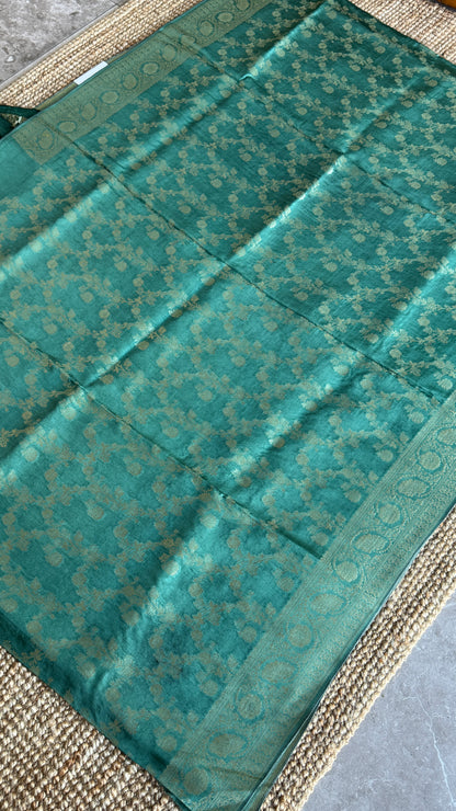 Munga Silk Banarasi Sarees - Aqua Blue