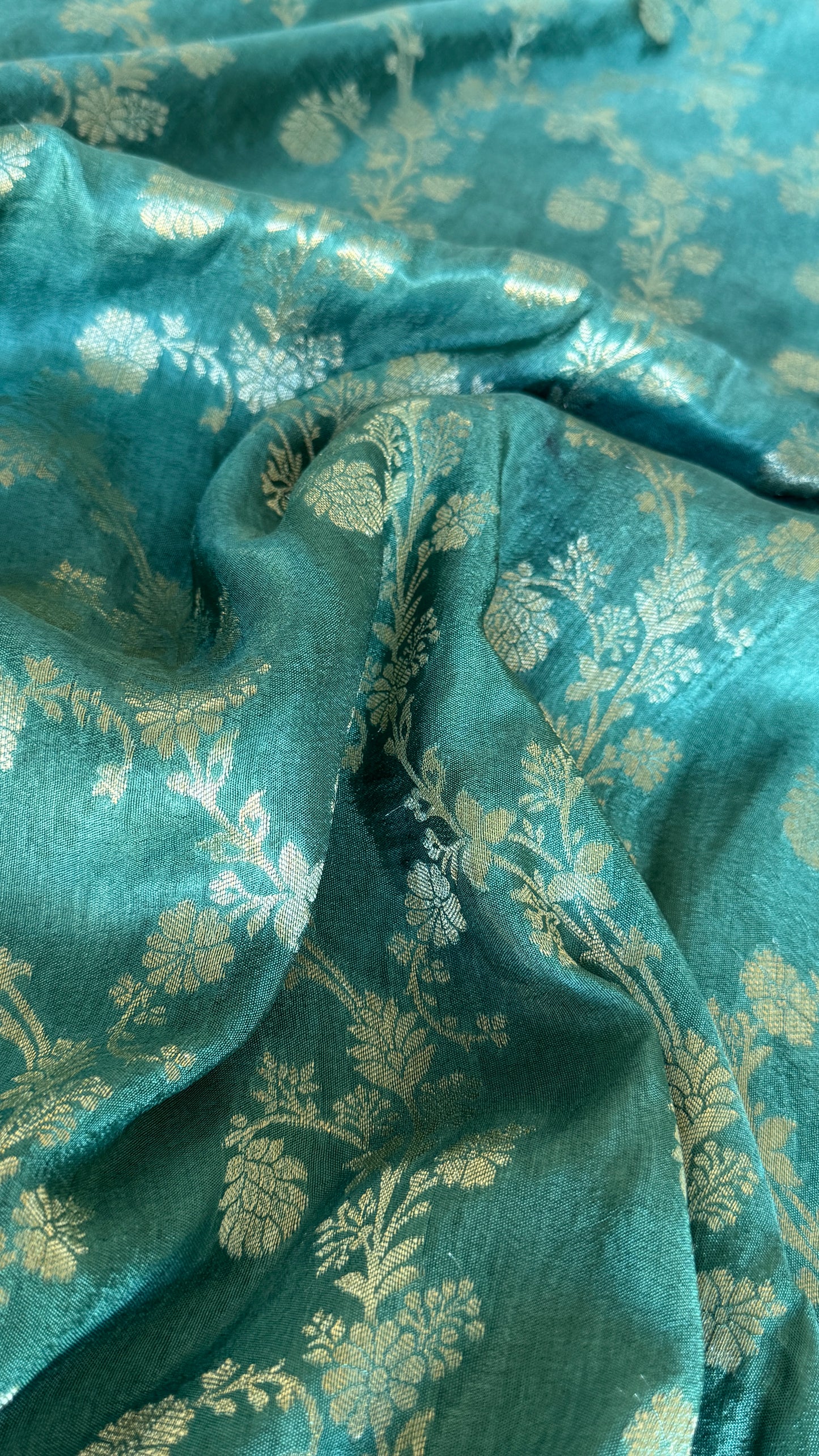 Munga Silk Banarasi Sarees - Aqua Blue