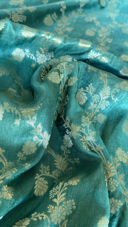 Munga Silk Banarasi Sarees - Aqua Blue