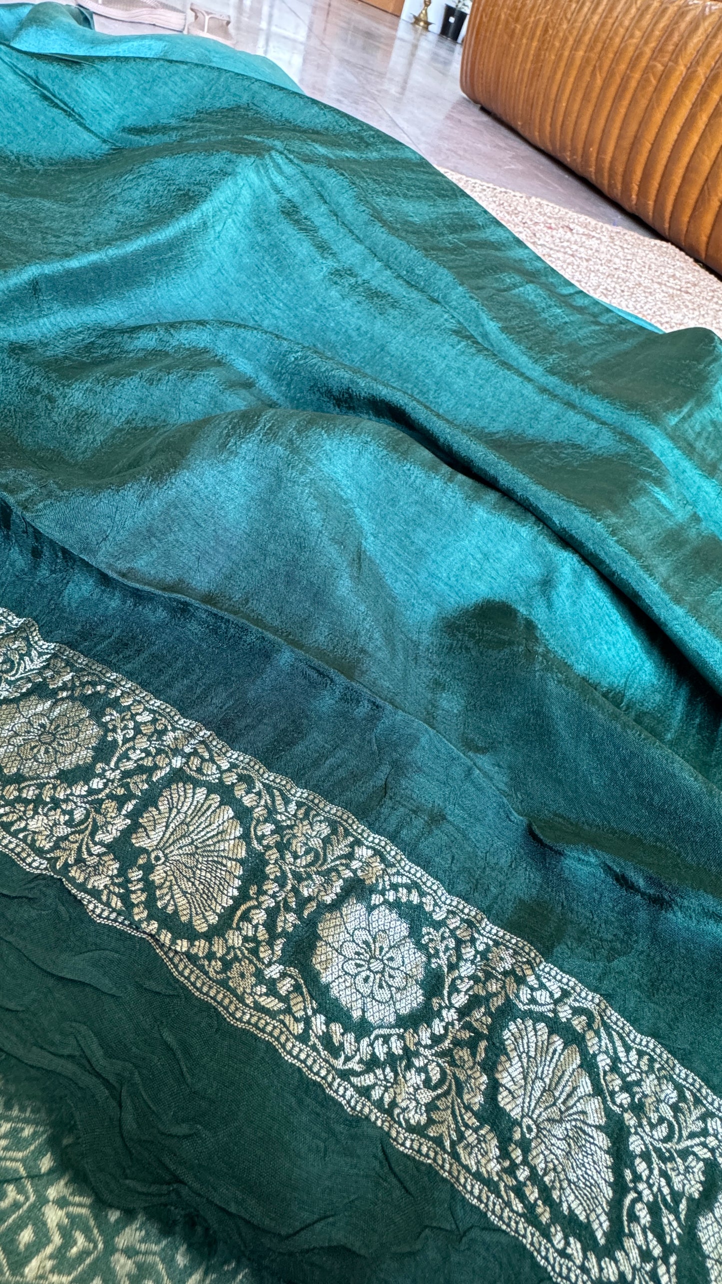 Munga Silk Banarasi Sarees - Aqua Blue