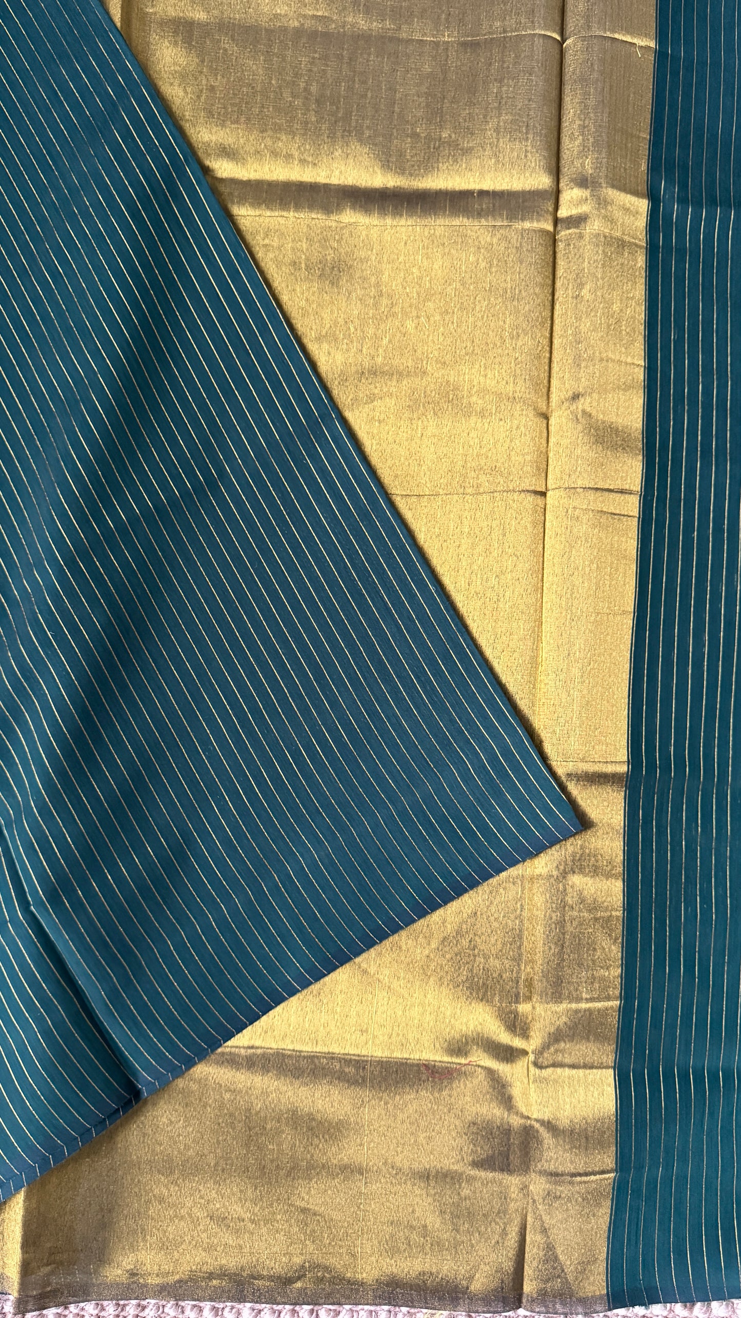 Pure Hand-woven Cotton Silk Saree - Green