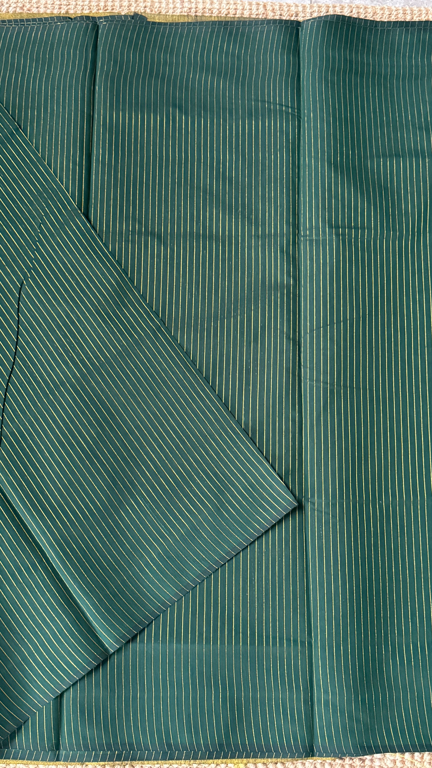 Pure Hand-woven Cotton Silk Saree - Green