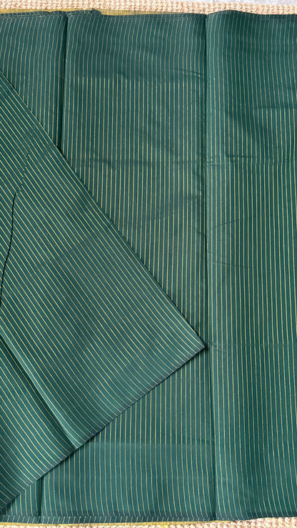 Pure Hand-woven Cotton Silk Saree - Green