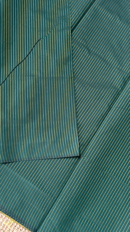 Pure Hand-woven Cotton Silk Saree - Green