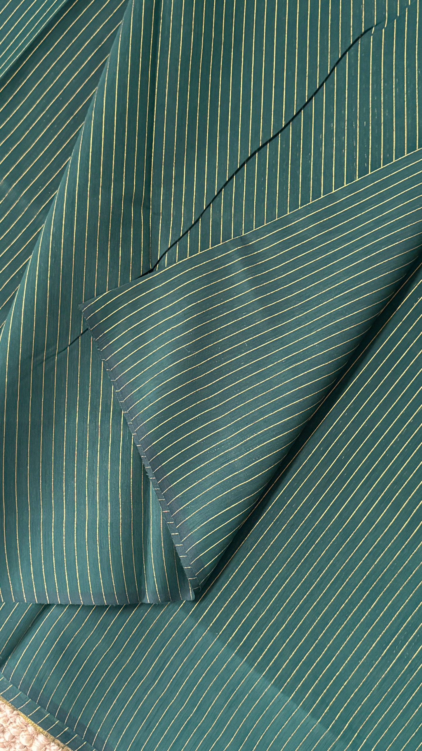 Pure Hand-woven Cotton Silk Saree - Green