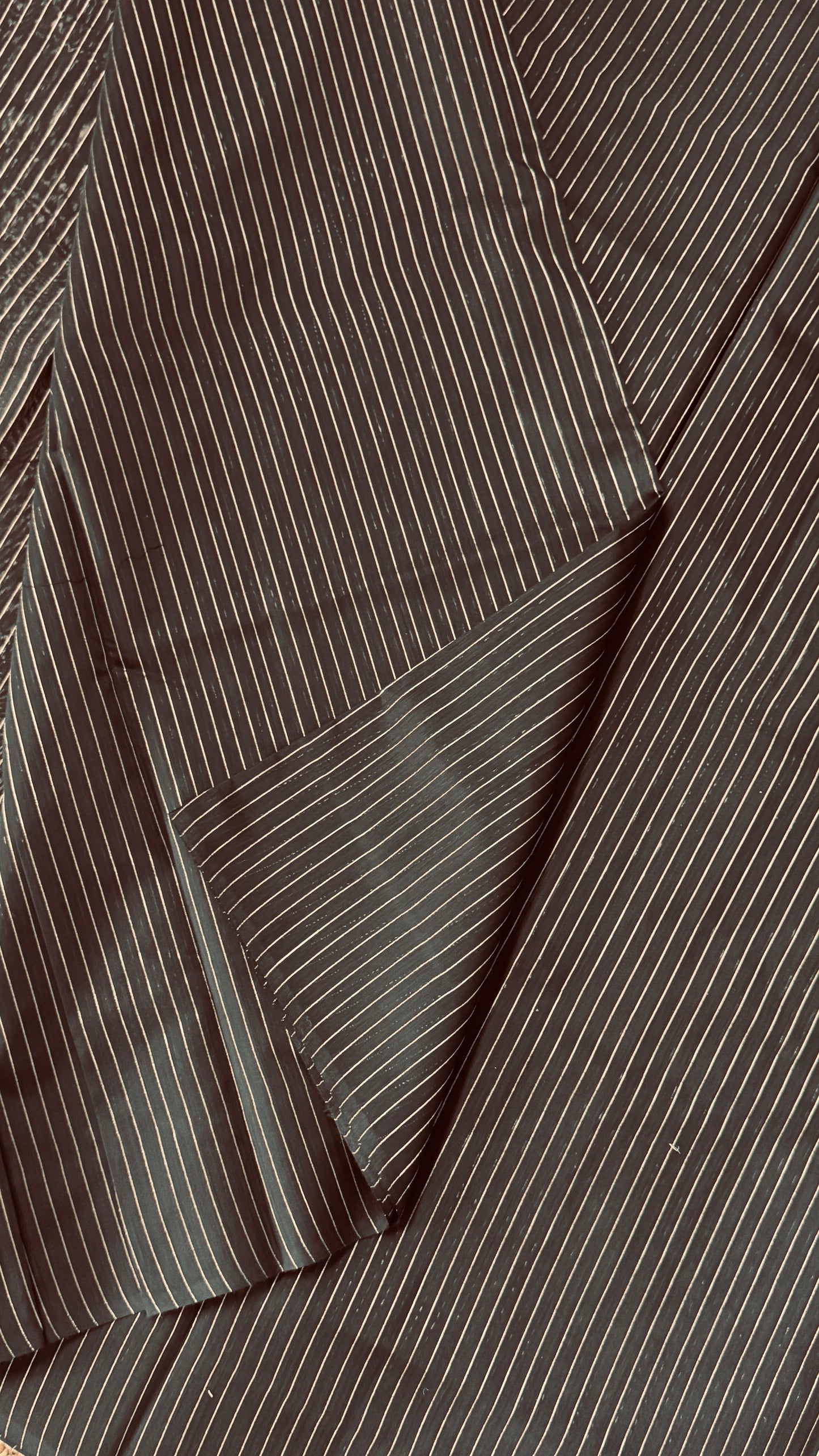 Pure Hand-woven Cotton Silk Saree - Black