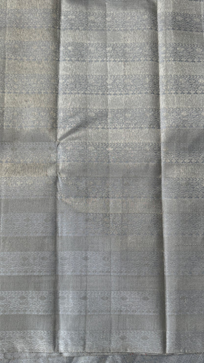 Pure Kanchivaram Silk Saree – Silver Grey