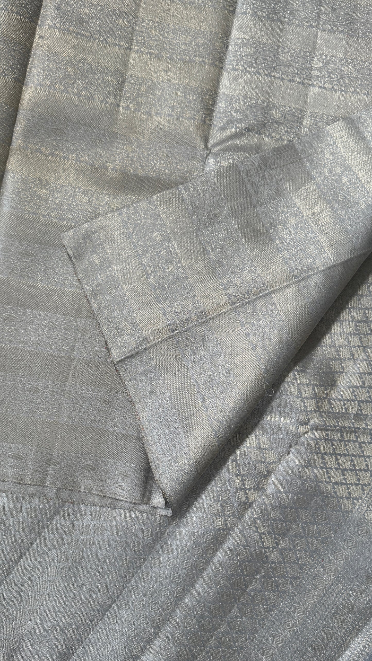 Pure Kanchivaram Silk Saree – Silver Grey