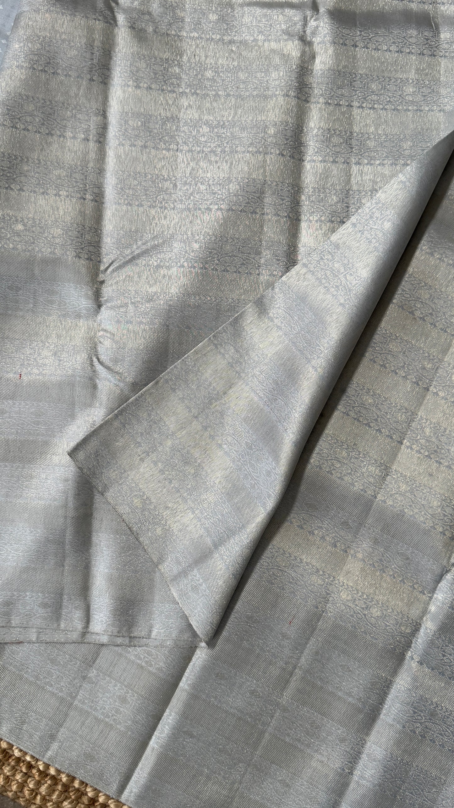 Pure Kanchivaram Silk Saree – Silver Grey