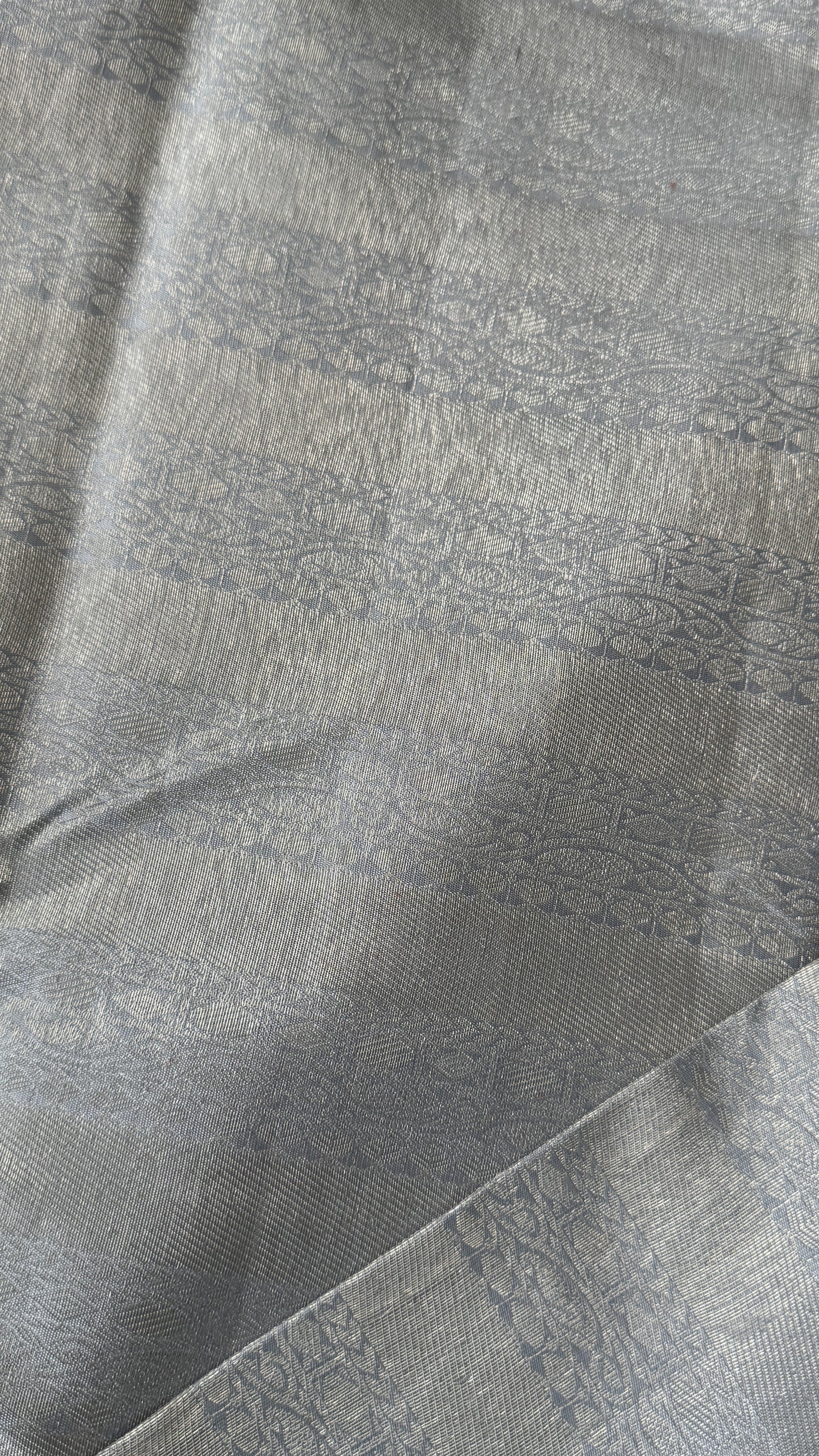 Pure Kanchivaram Silk Saree – Silver Grey