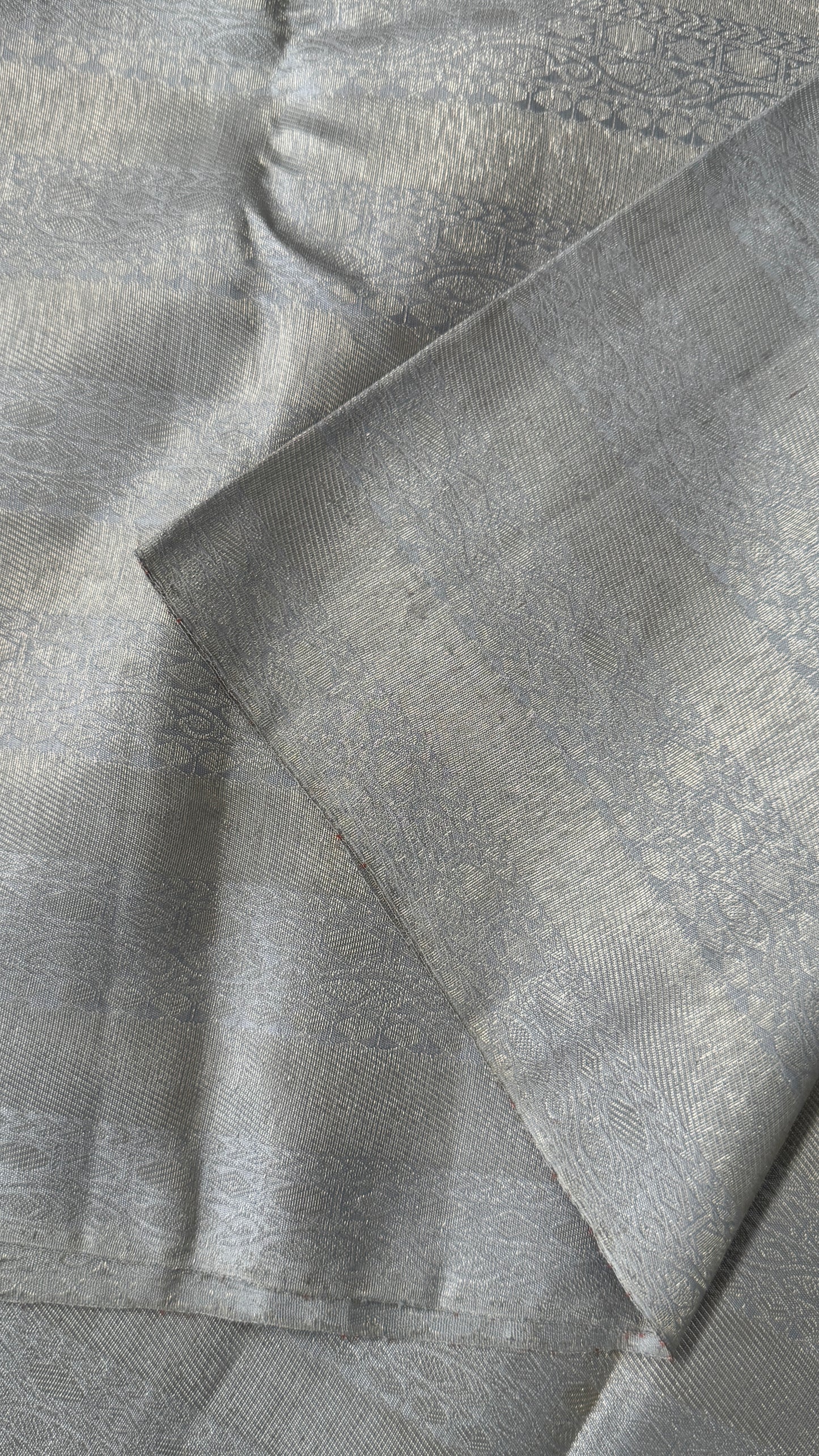 Pure Kanchivaram Silk Saree – Silver Grey