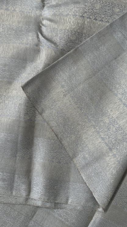 Pure Kanchivaram Silk Saree – Silver Grey