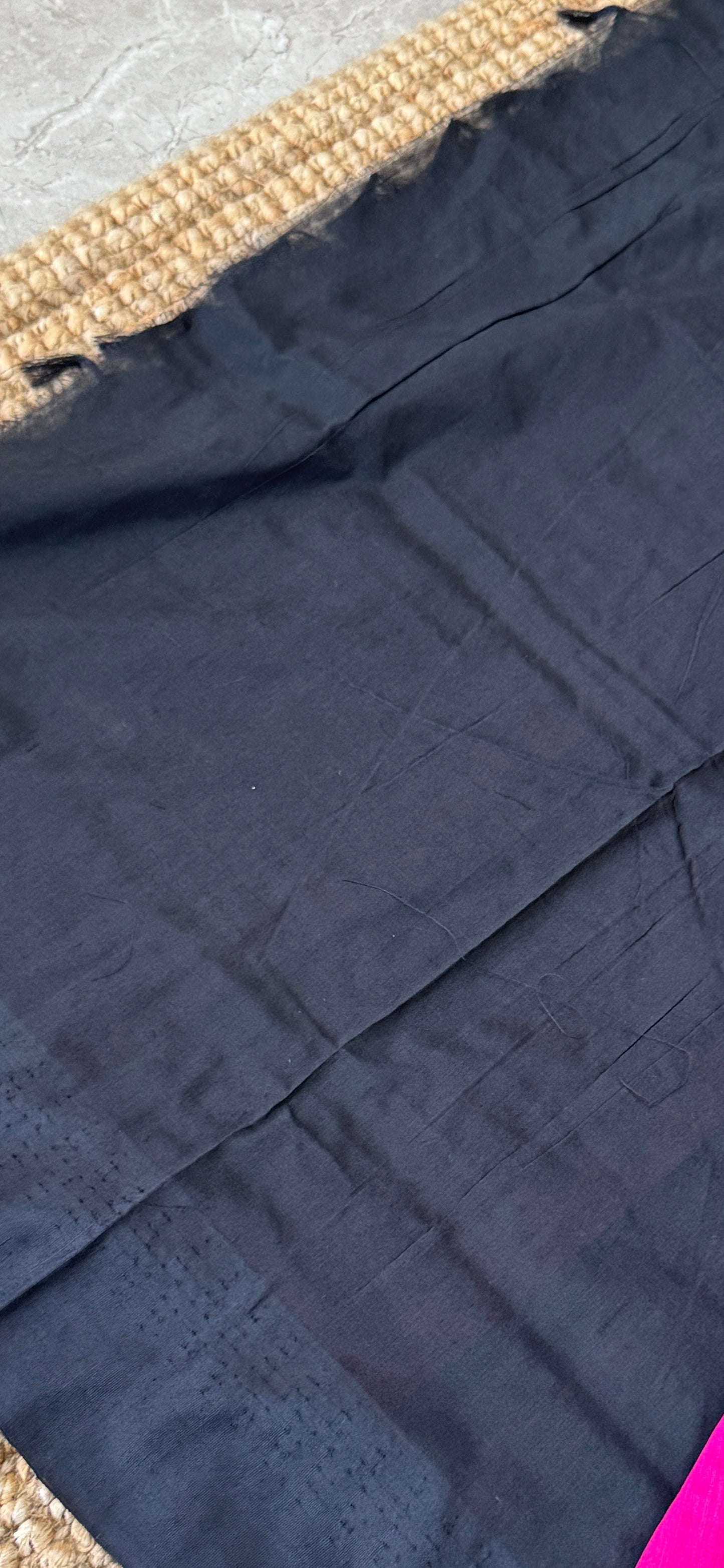 Pure Hand-Woven Cotton Silk Saree - Majenta Pink