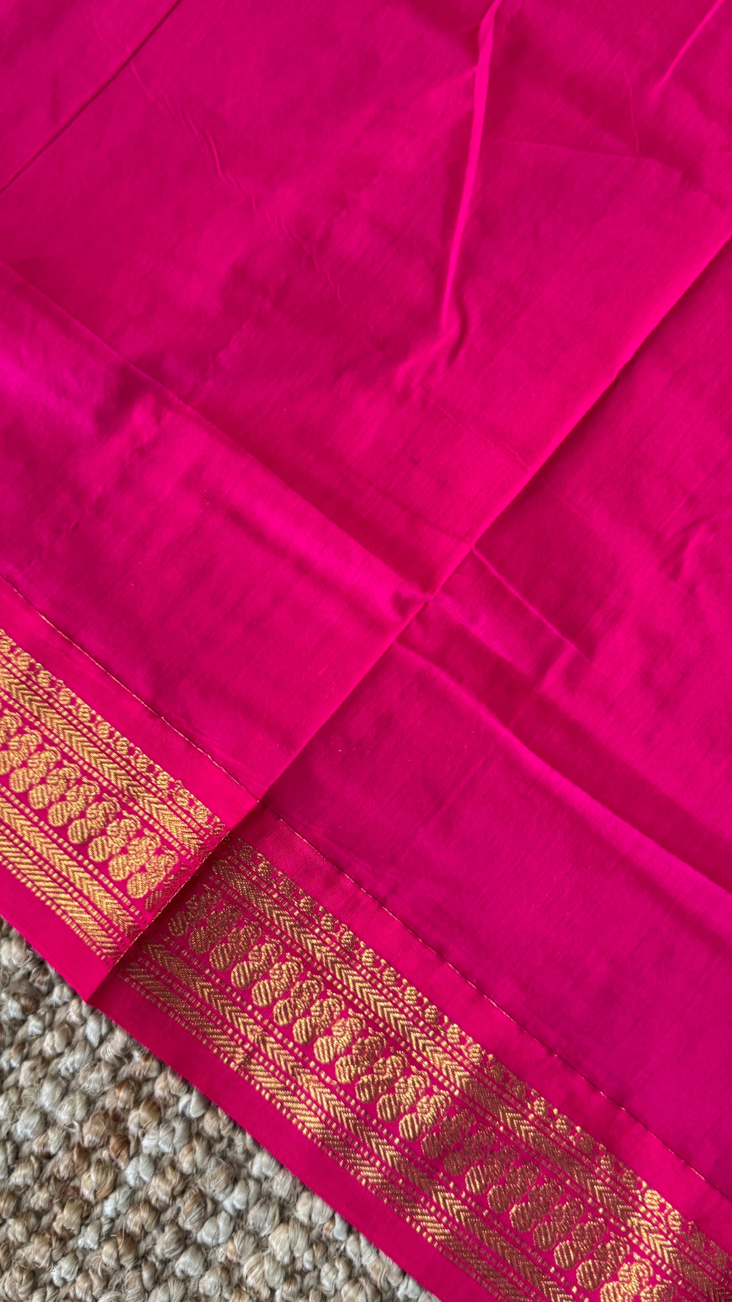 Pure Hand-Woven Cotton Silk Saree - Baby Pink