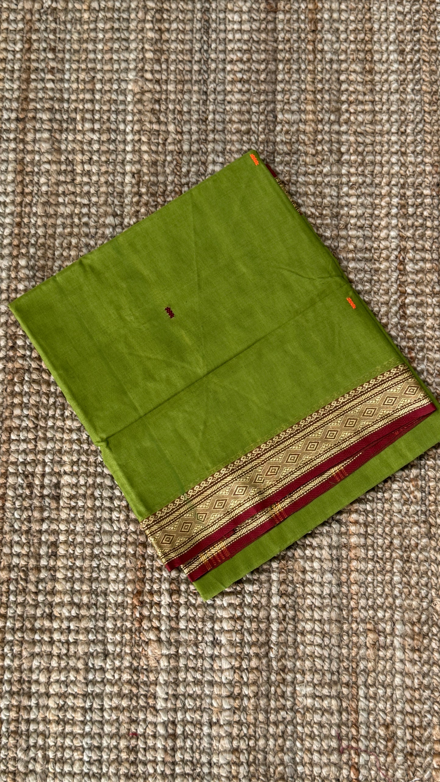 Soft Chettinad Cotton Sarees - Parrot Green