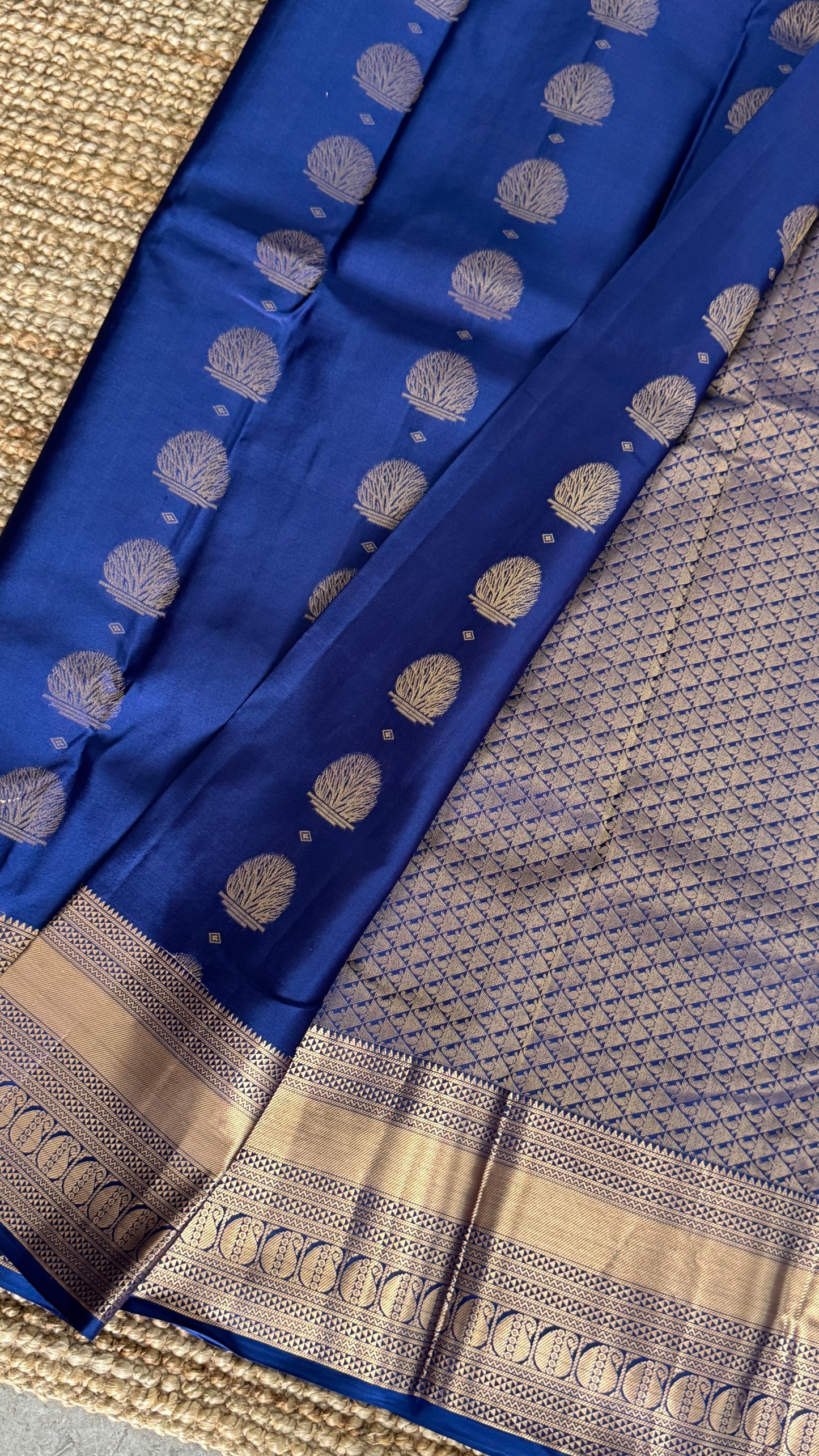 Royal Blue Pure Kanchipuram Silk Saree | Silk Mark Certified