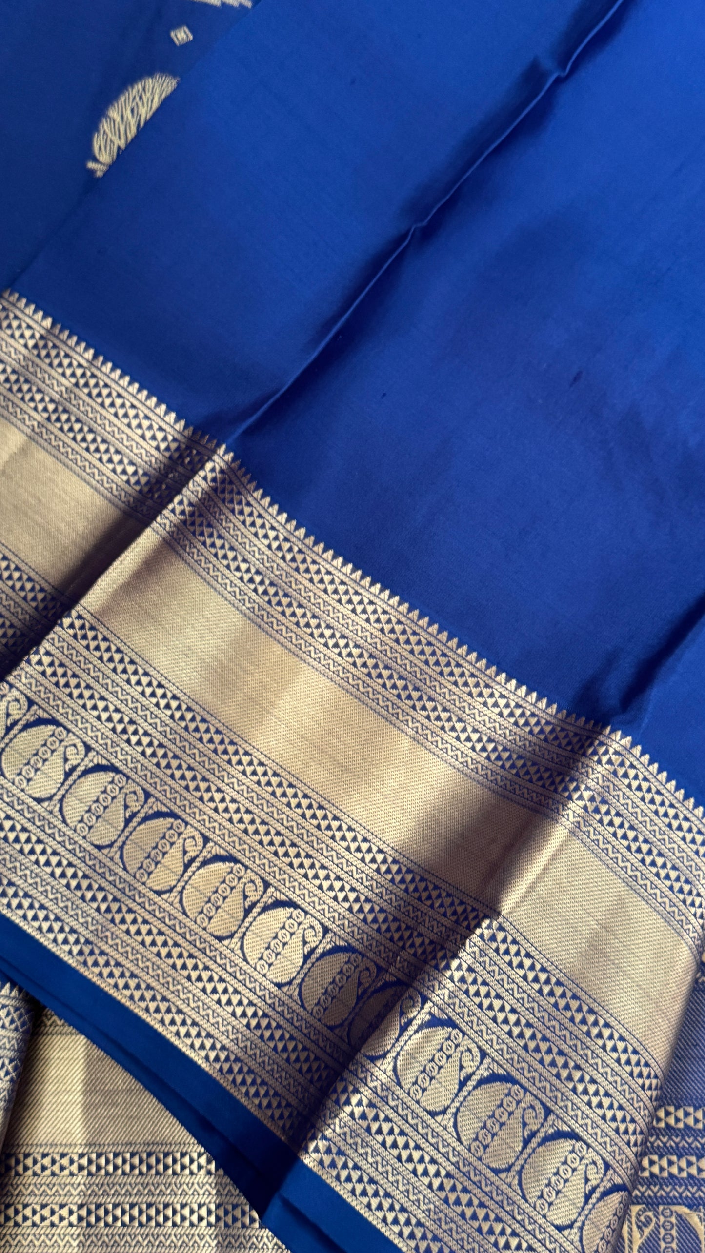 Royal Blue Pure Kanchipuram Silk Saree | Silk Mark Certified