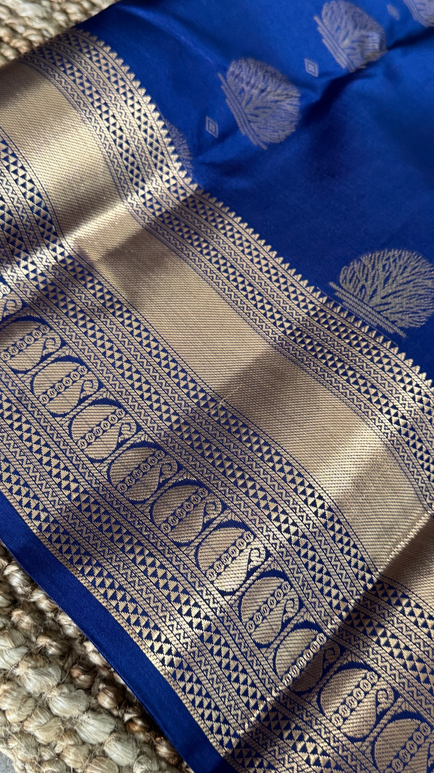 Royal Blue Pure Kanchipuram Silk Saree | Silk Mark Certified