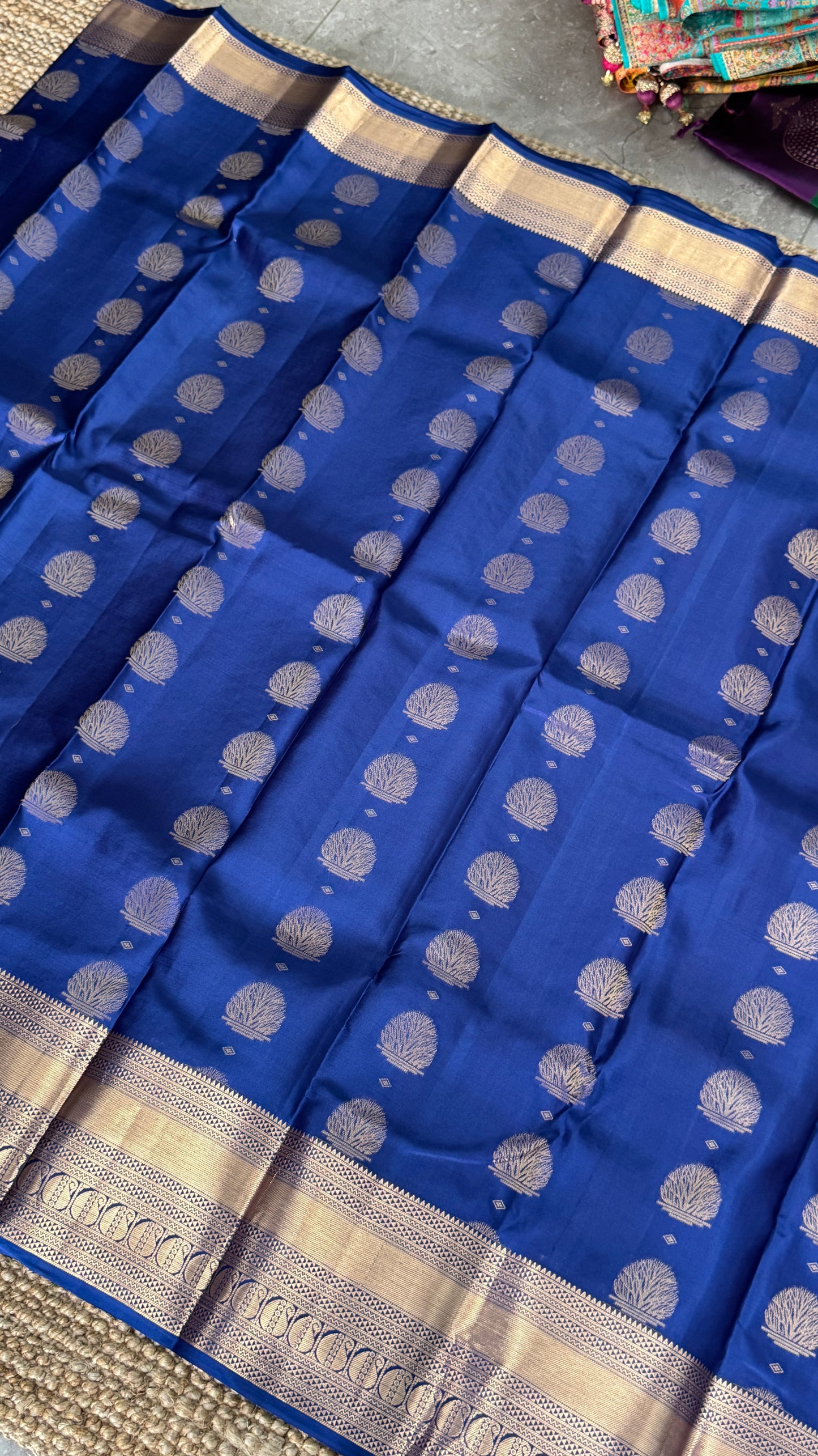 Royal Blue Pure Kanchipuram Silk Saree | Silk Mark Certified