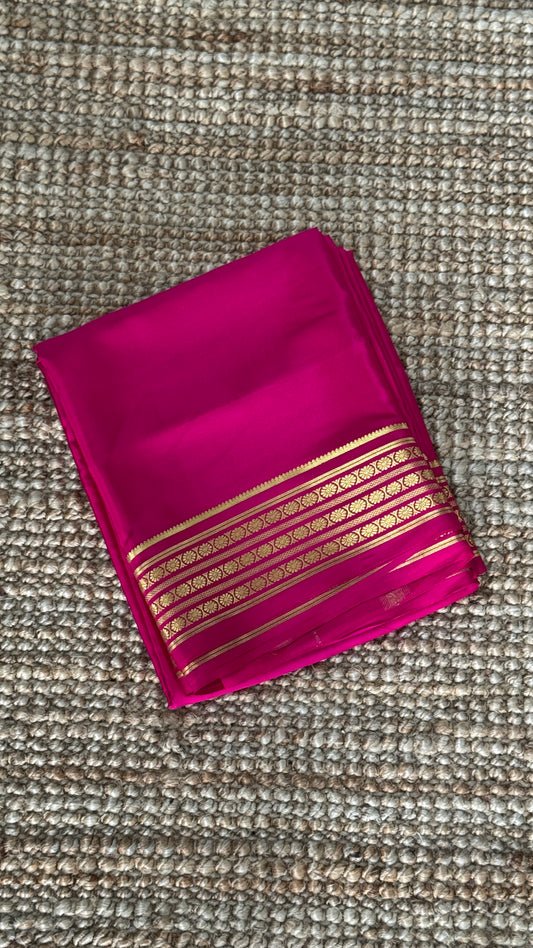 Pure Mysore Crepe Silk Sarees - Pink