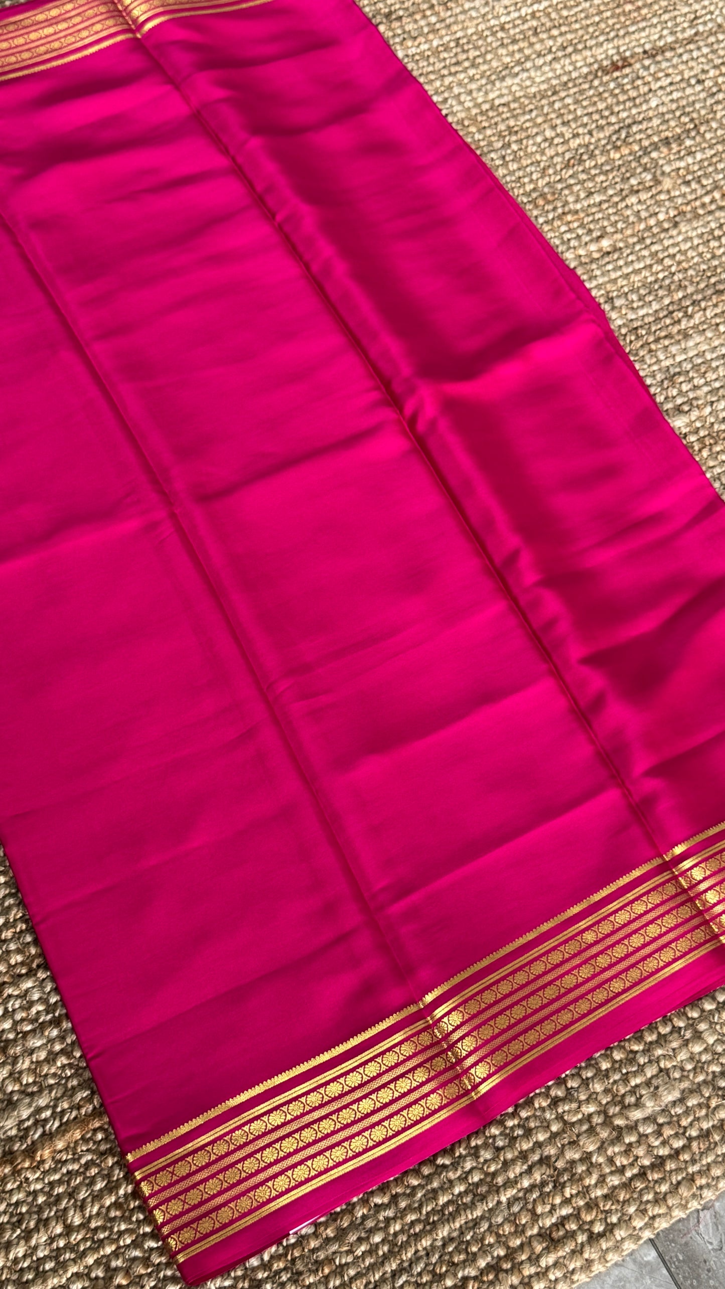 Pure Mysore Crepe Silk Sarees - Pink