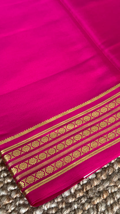 Pure Mysore Crepe Silk Sarees - Pink