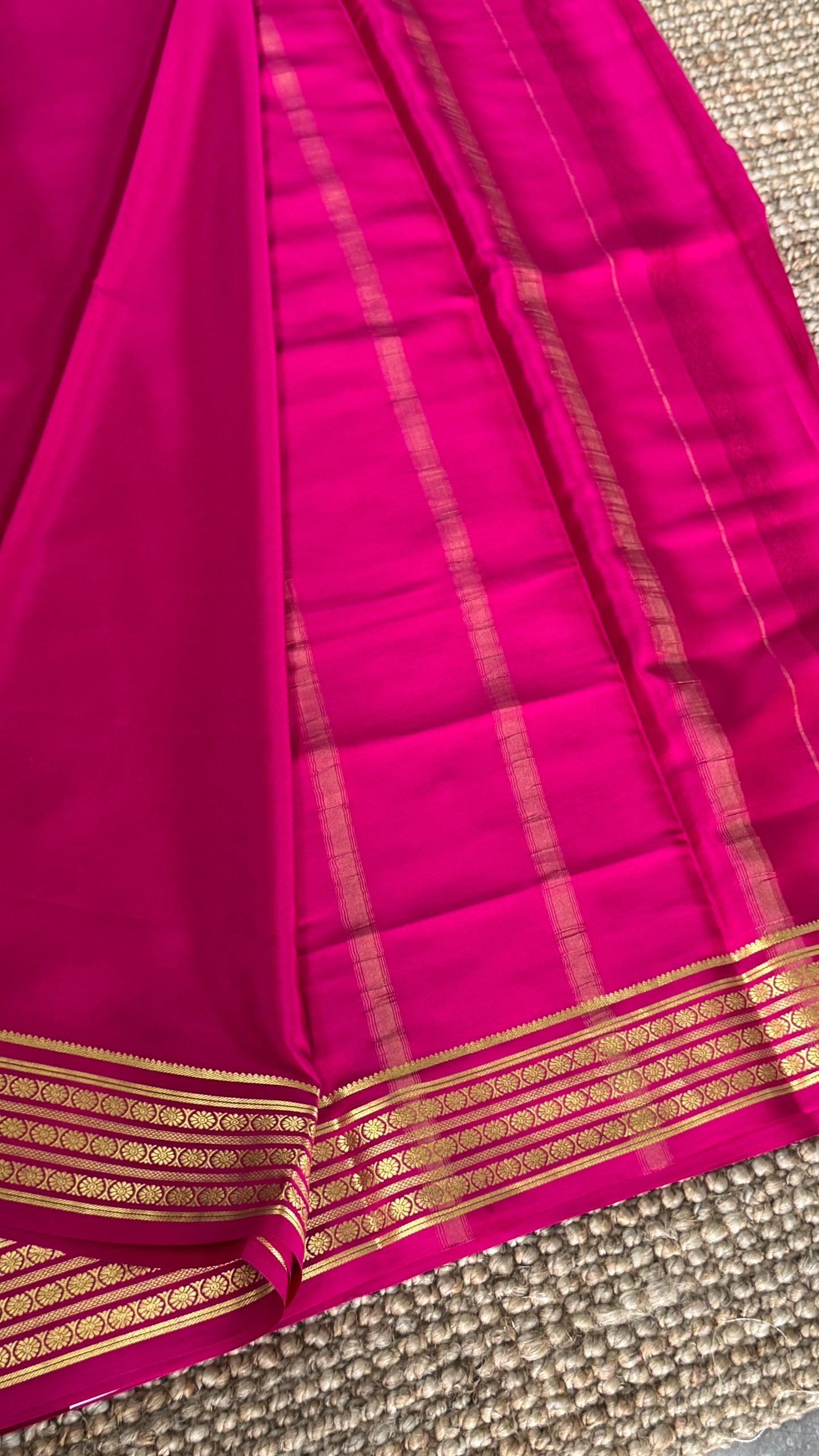 Pure Mysore Crepe Silk Sarees - Pink