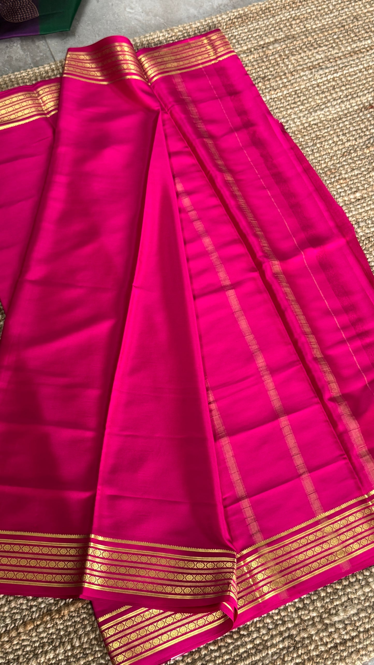 Pure Mysore Crepe Silk Sarees - Pink