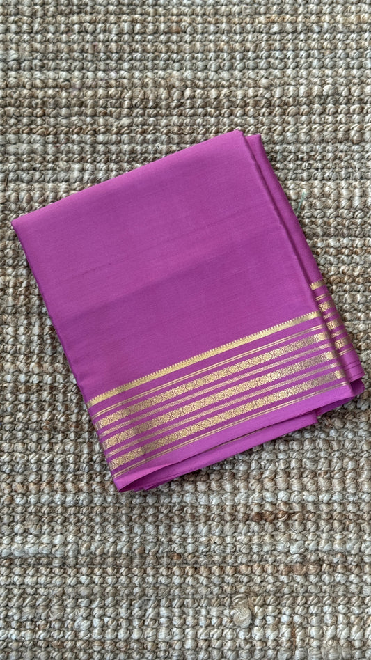 Pure Mysore Crepe Silk Sarees - Onion Pink