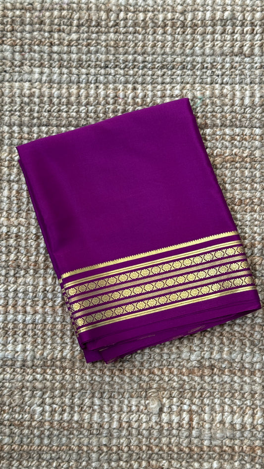 Pure Mysore Crepe Silk Sarees - Purple