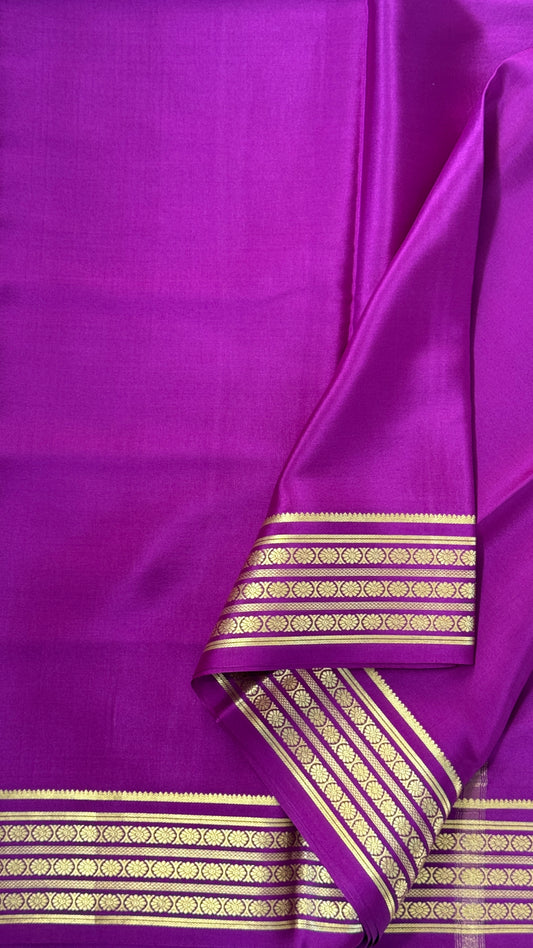 Pure Mysore Crepe Silk Sarees - Purple