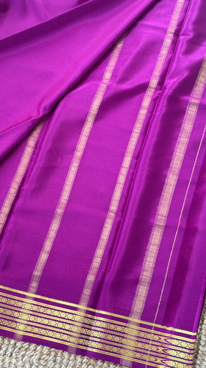 Pure Mysore Crepe Silk Sarees - Purple