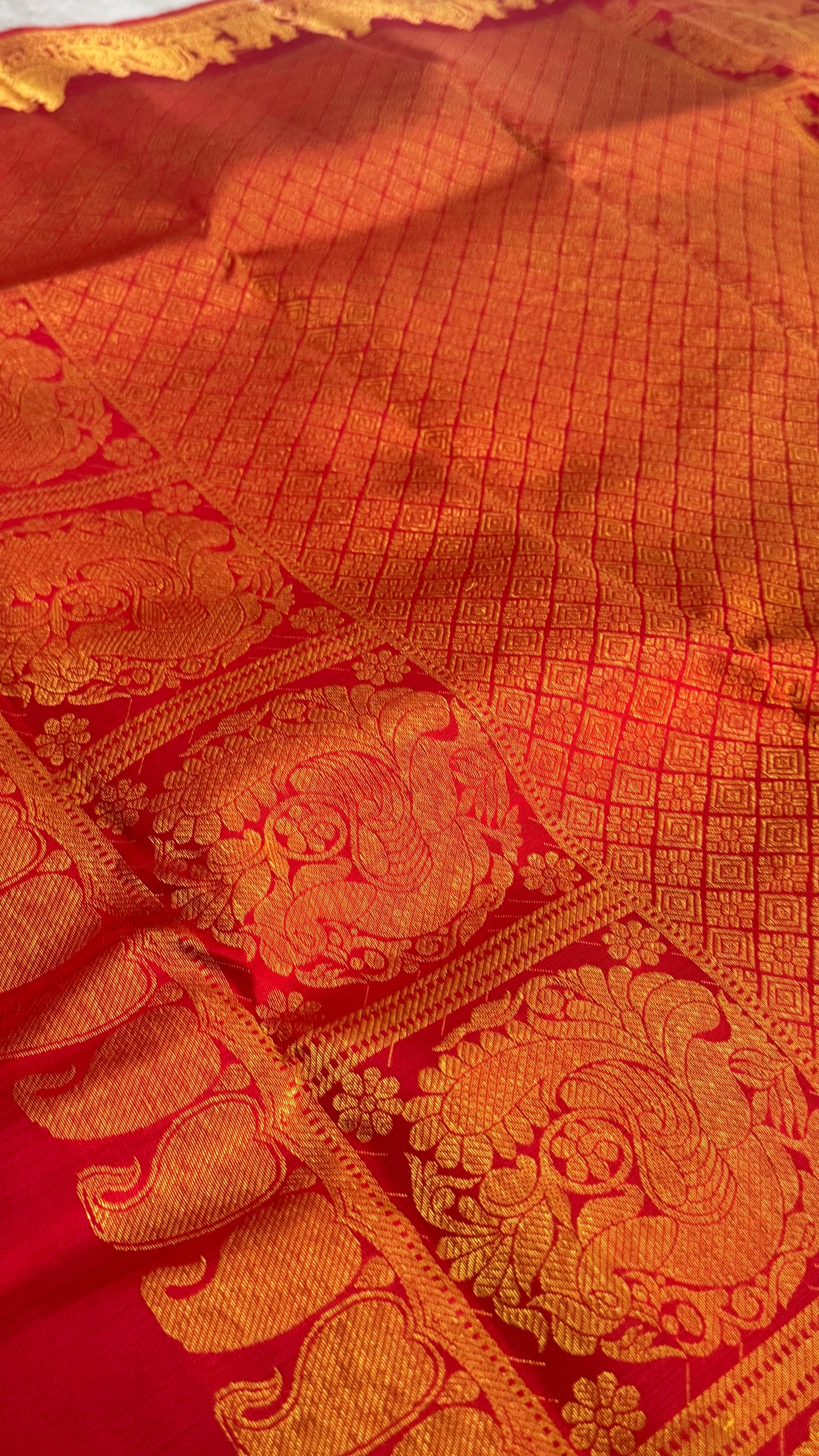Bridal KANJIVARAM PURE SILK HANDLOOM SAREE in DEEP Red