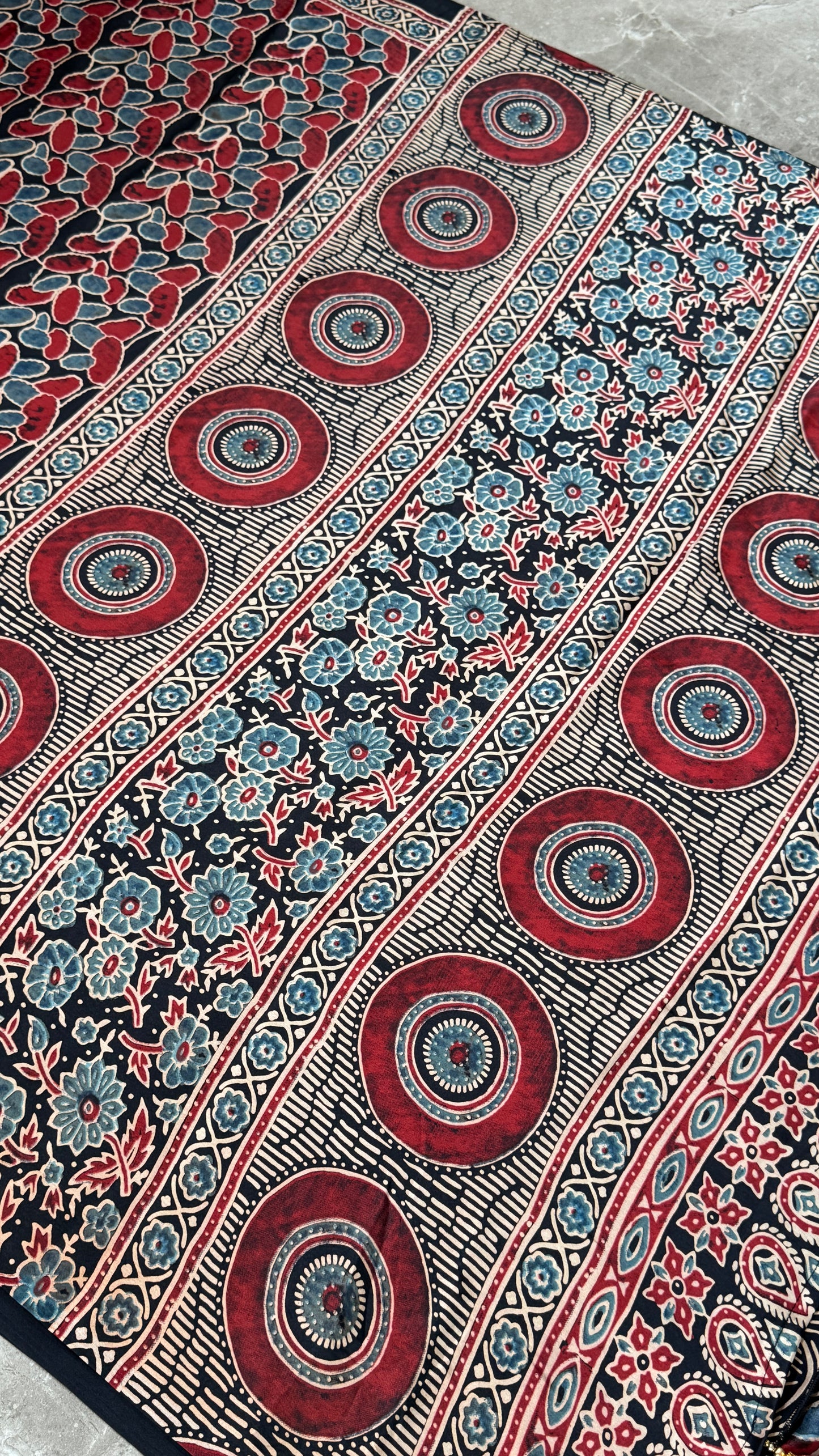 MODAL SILK SAREE WITH DIGITAL AJRAKH PRINTS