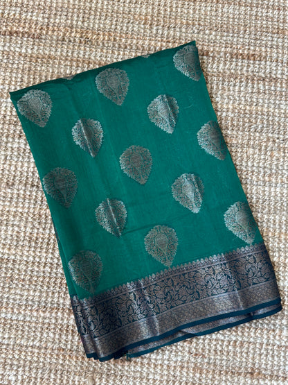 Pure Chanderi Cotton Saree – Antique Borders