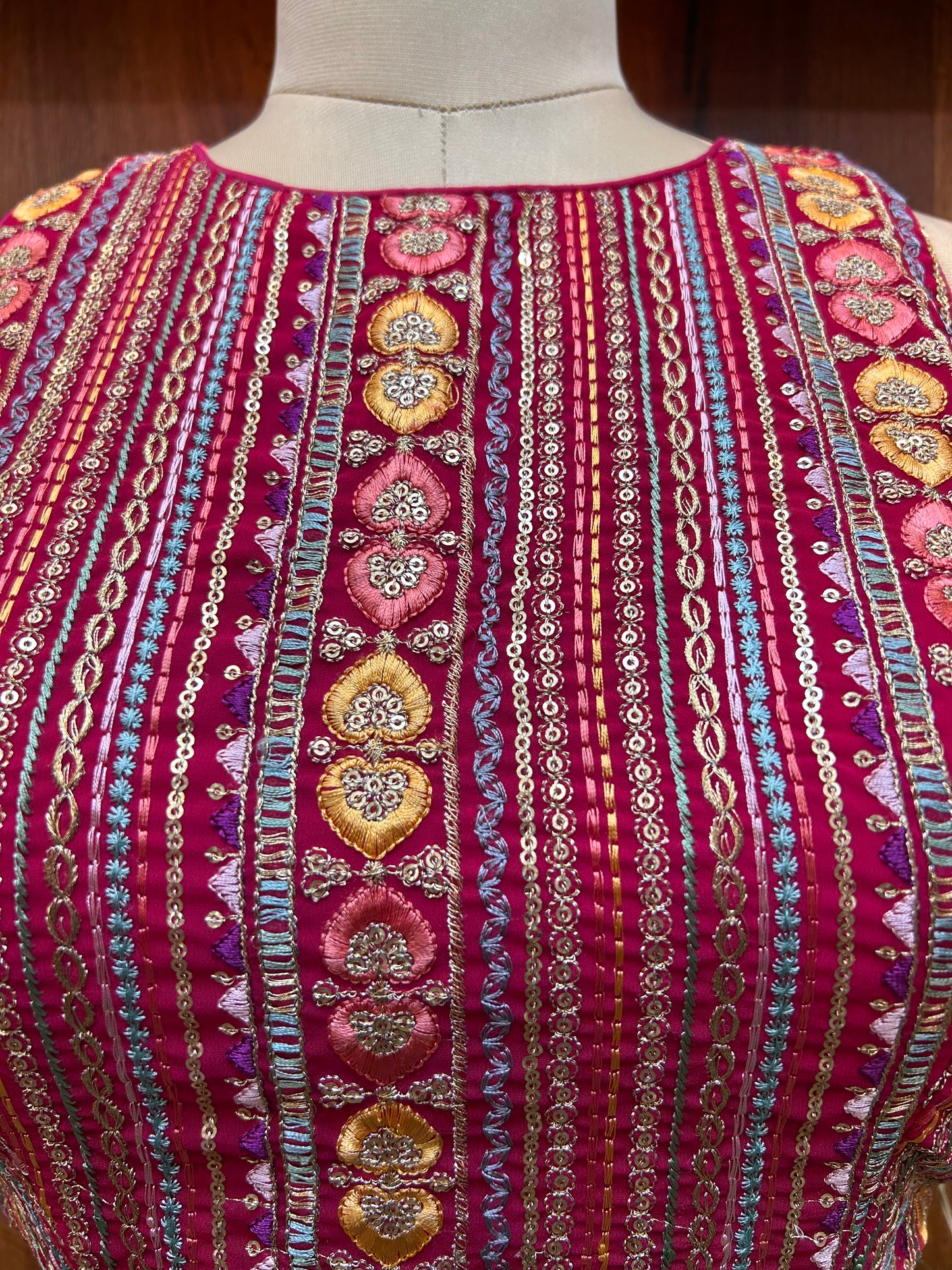 Pink Embroidered Designer Blouse