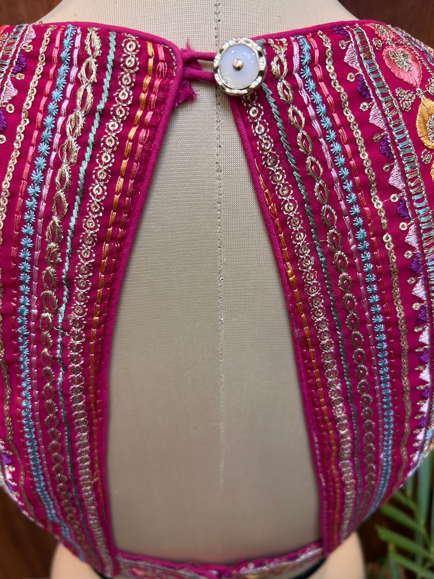 Pink Embroidered Designer Blouse