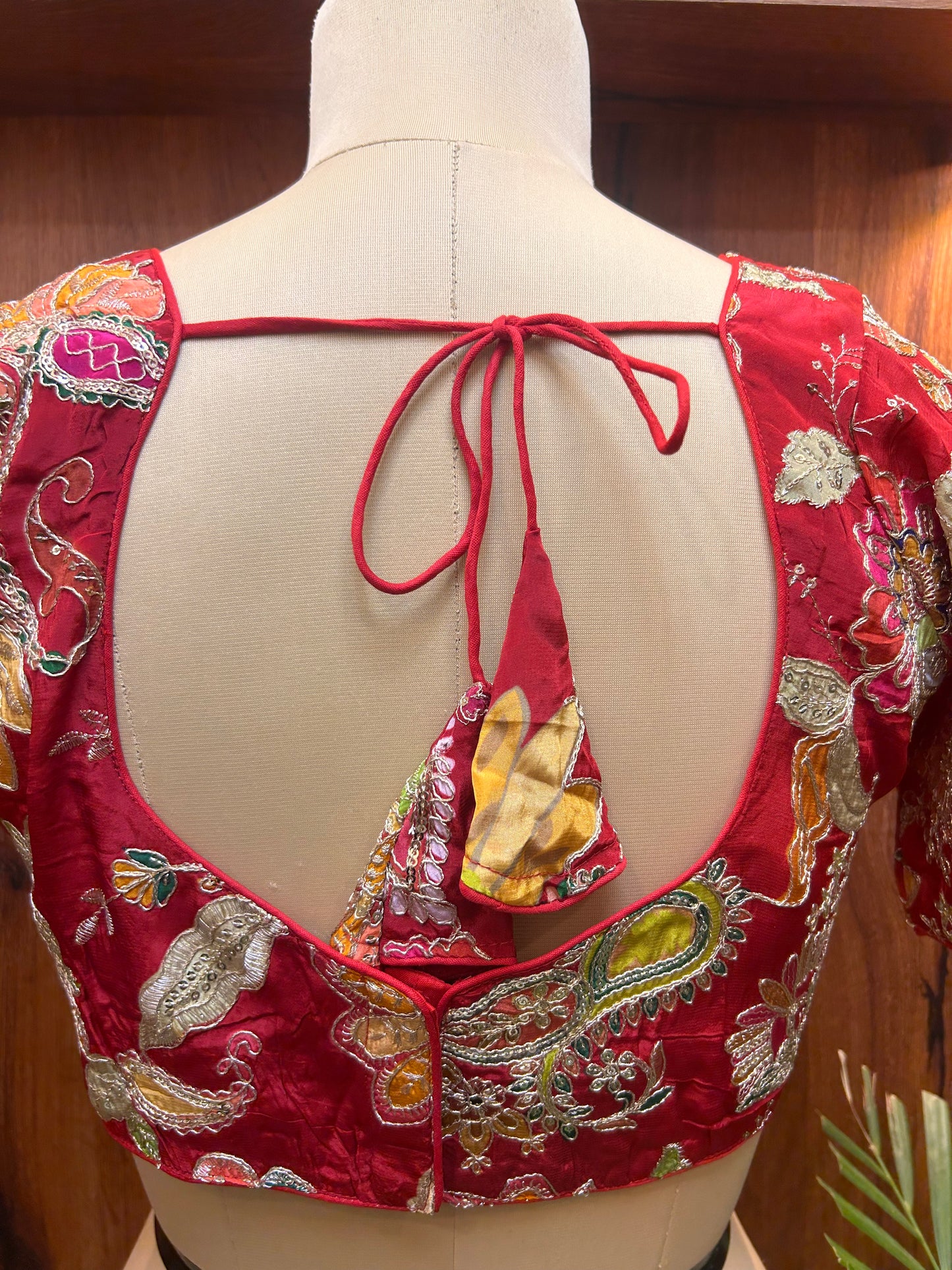 Red Multicolored floral Ready to Wear blouse