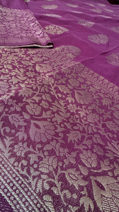 CLEARANCE - Georgette crepe silk - Maroon
