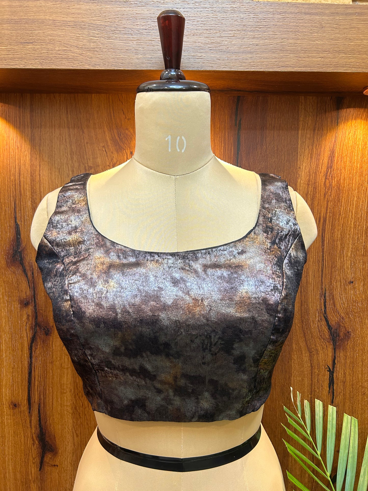 Antique Black Metallic Designer Blouse