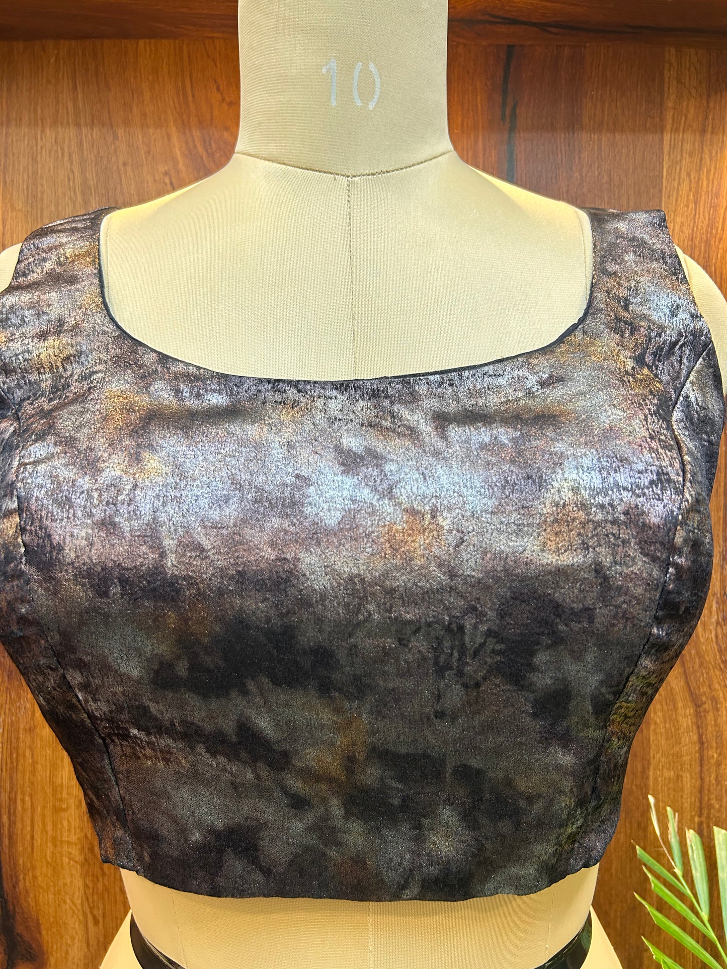 Antique Black Metallic Designer Blouse
