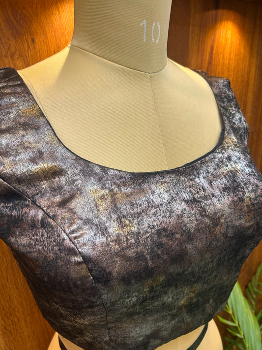 Antique Black Metallic Designer Blouse