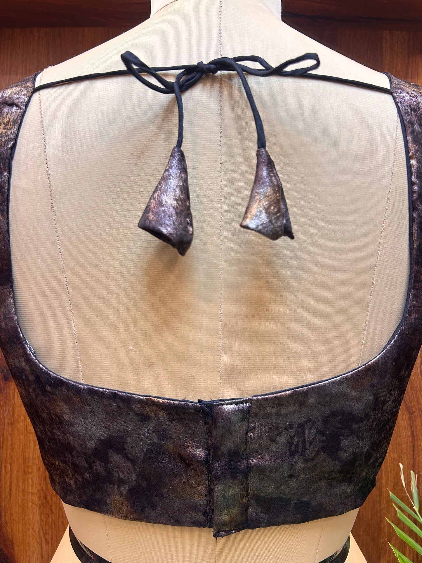 Antique Black Metallic Designer Blouse