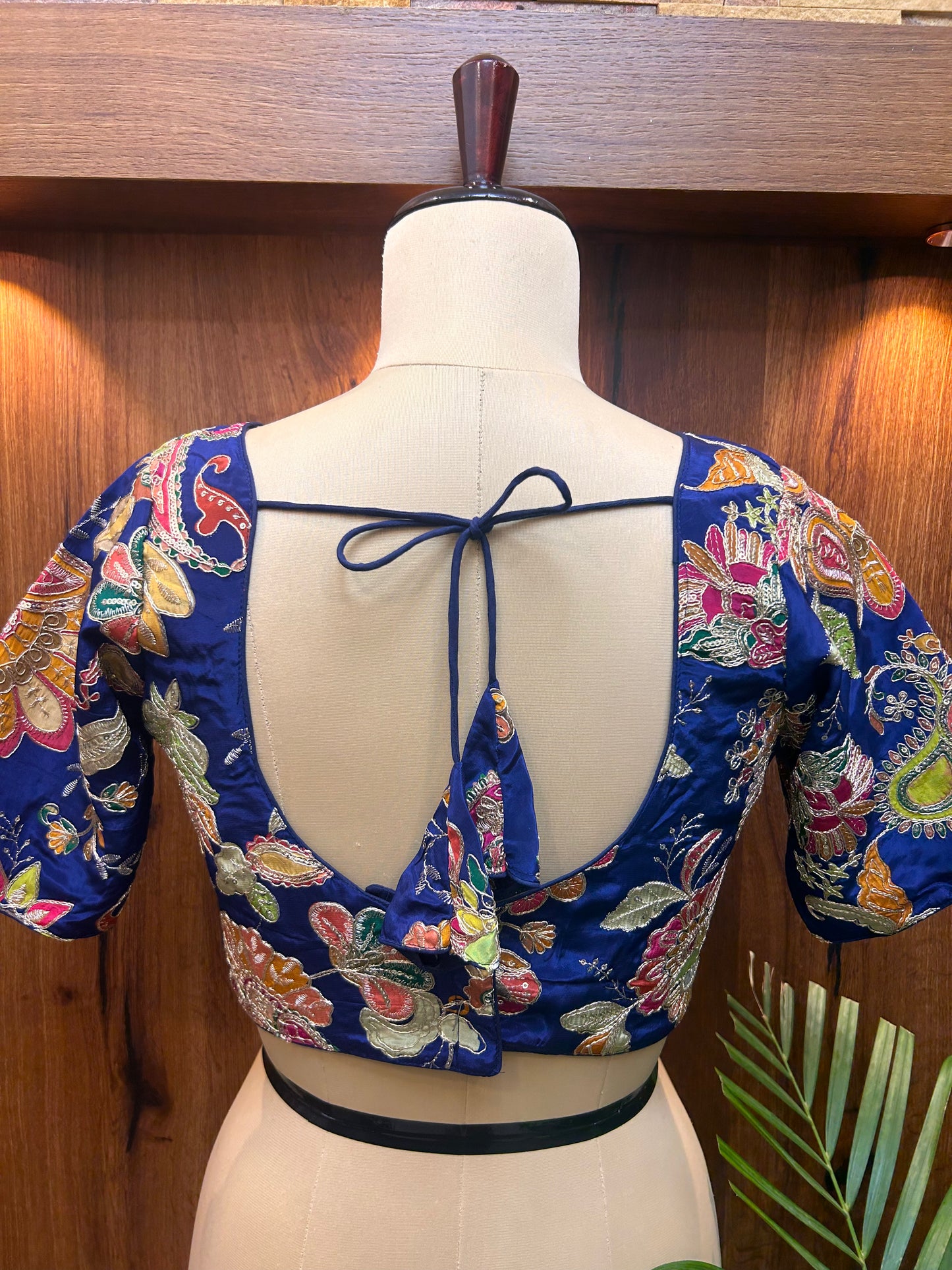 Royal Blue Multicolored floral Ready to Wear blouse