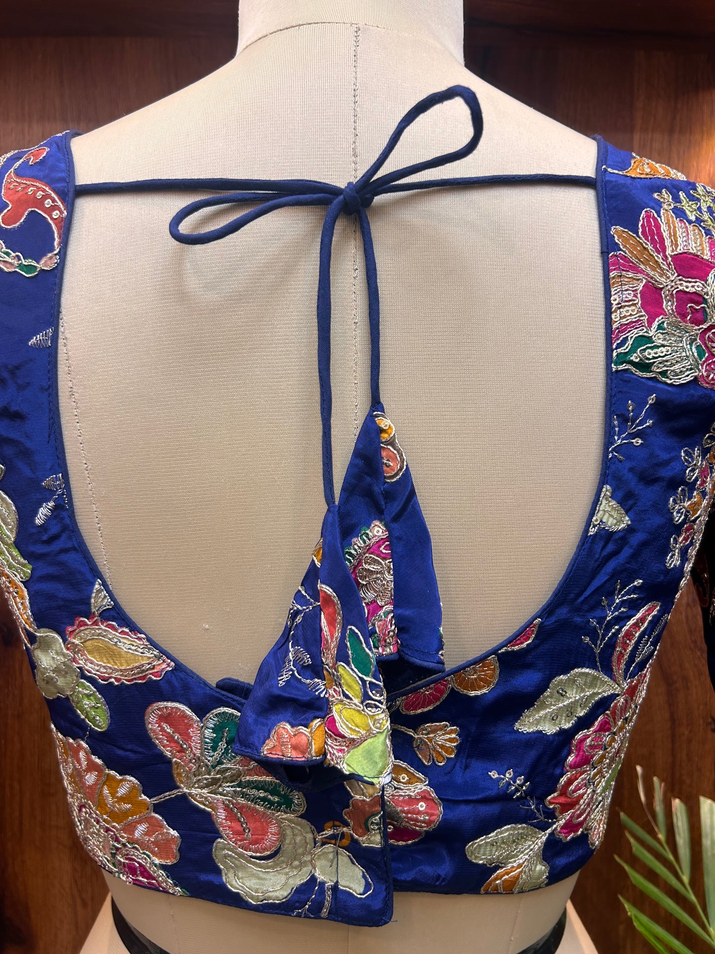 Royal Blue Multicolored floral Ready to Wear blouse
