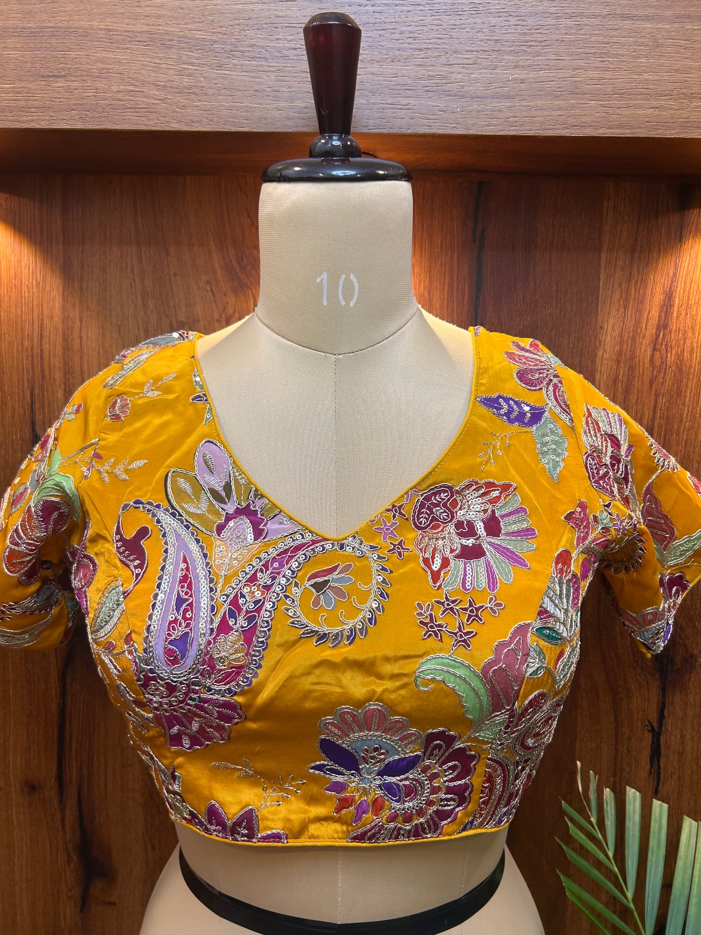 Yellow Multicolored floral Ready to Wear blouse